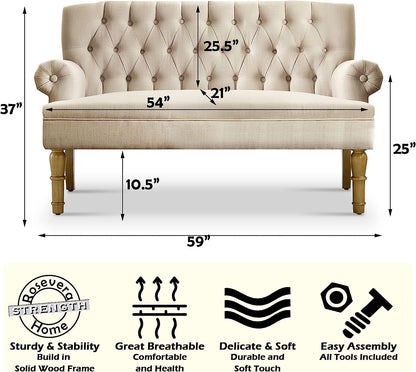 Warm Beige Hermosa Para Sala Love Seat