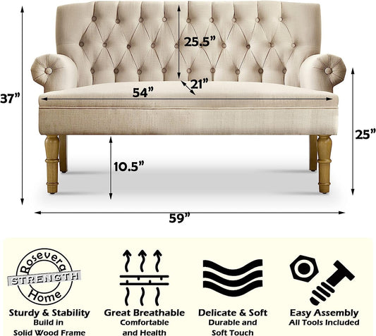 Warm Beige Hermosa Para Sala Love Seat