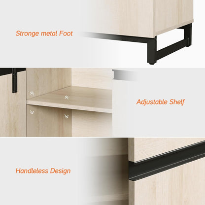 Modern TV Stand for Tvs up to 110 Inch, 3 in 1 Wood Entertainment