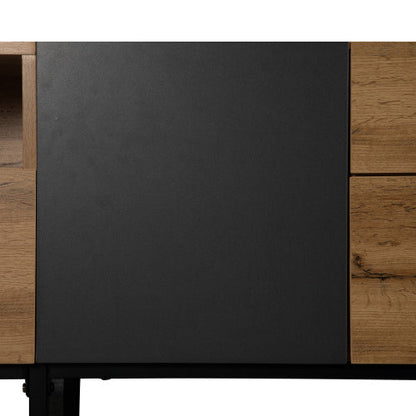 Modern TV Stand For 80'' TV With Double Storage Space, Media Console