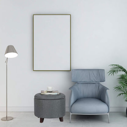 Gray Fabric round Ottoman by Designs4Comfort