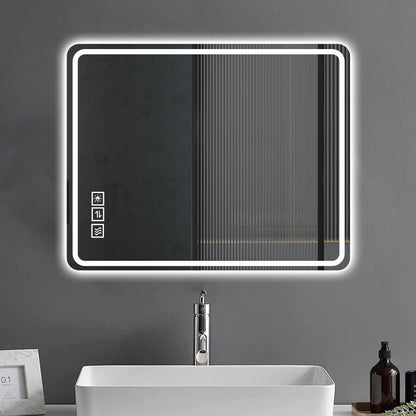 40x32 Inch LED Bathroom Mirror Vanity Mirrors with Front Lights Wall