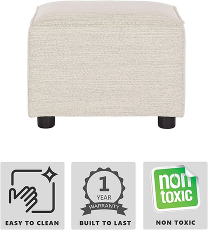 Thunder Upholstered Ottoman for Nursing Moms
