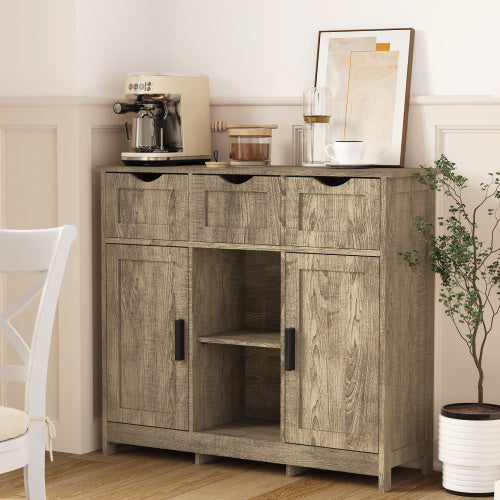 Storage Cabinets,Wooden Floor Cabinet,with Drawers And Shelves Storage