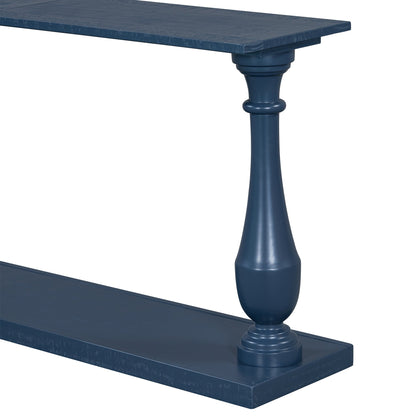 Vintage Sofa Table Console Table with Luxurious Pine Veneer and