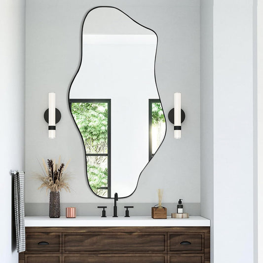 Modern Decorative Irregular Mirror with Asymmetrical Body Shape and