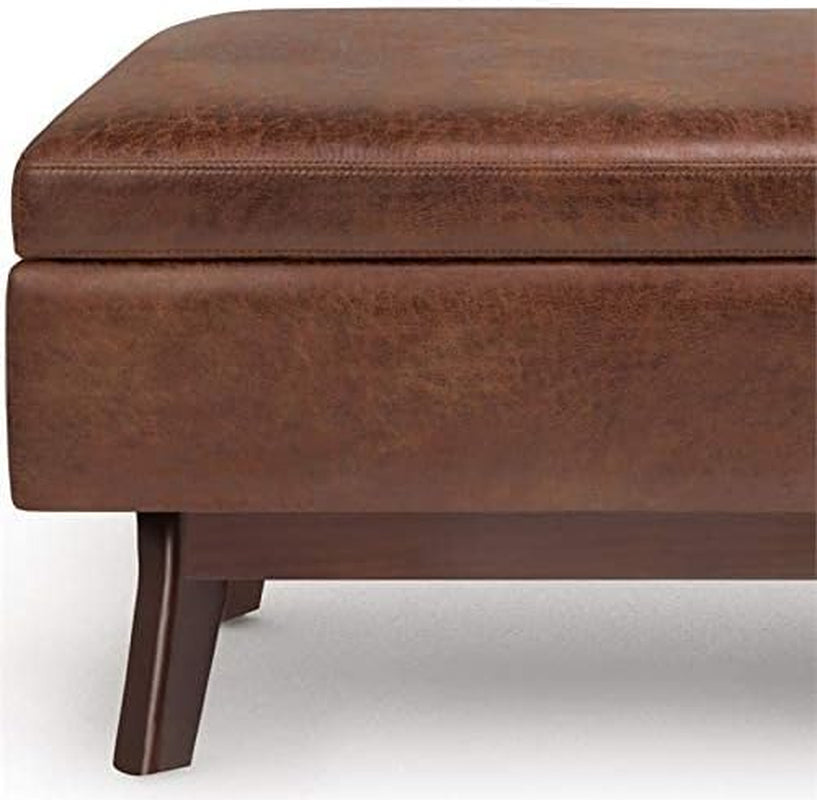 Mid Century Modern Coffee Table with Storage Ottoman