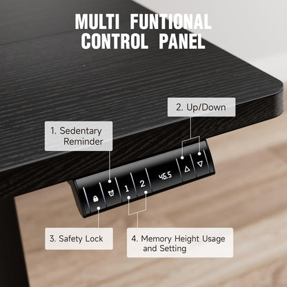 47.2 Inch Electric Standing Desk, Height Adjustable Sit Stand Up, Wood