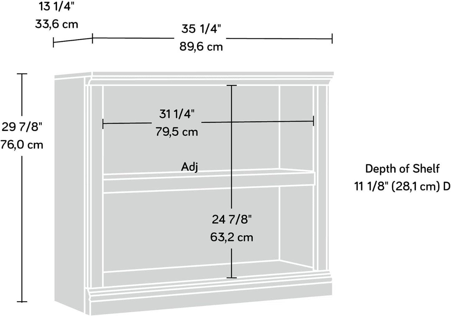 2 Tier Book Shelf Wooden Bookcase Multipurpose Bookshelf for Home