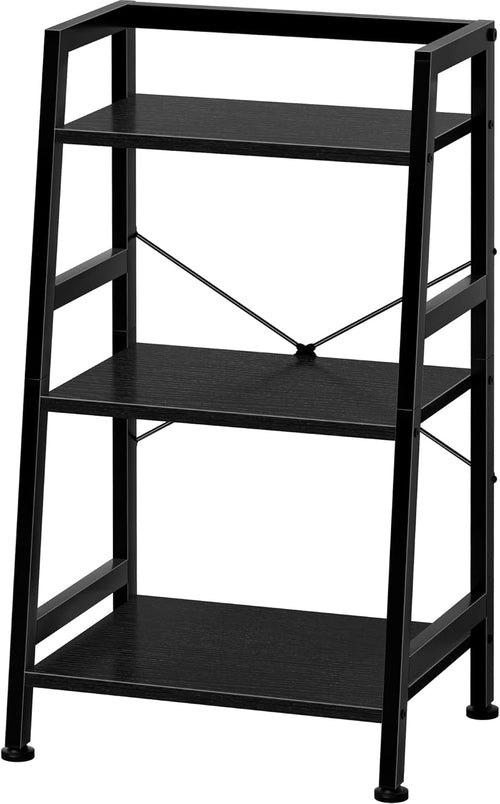 3-Tier Bookshelf, Ladder Shelf, Stand up Shelves, Industrial Bookcase