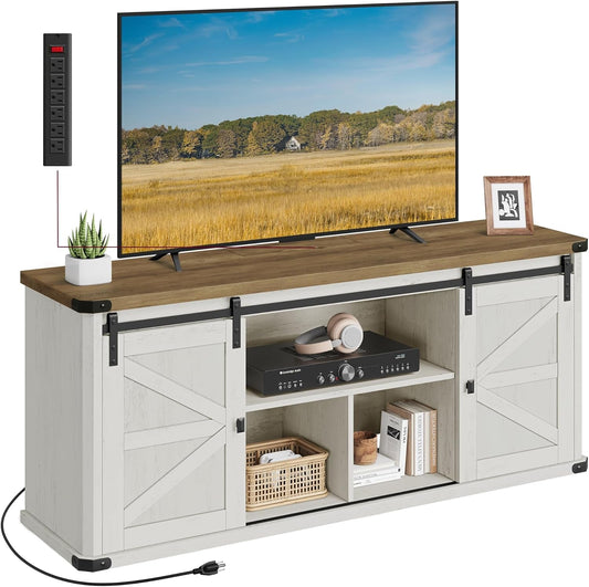 TV Stand for Tvs up to 65 Inches, Farmhouse Entertainment Center with