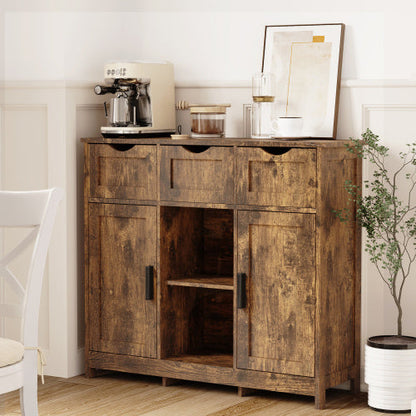 Storage Cabinets,Wooden Floor Cabinet,with Drawers And Shelves Storage