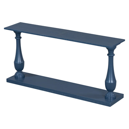Vintage Sofa Table Console Table with Luxurious Pine Veneer and