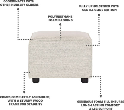 Thunder Upholstered Ottoman for Nursing Moms