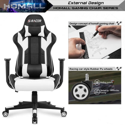 Gaming Chair, Office Chair High Back Computer Chair Leather Desk Chair