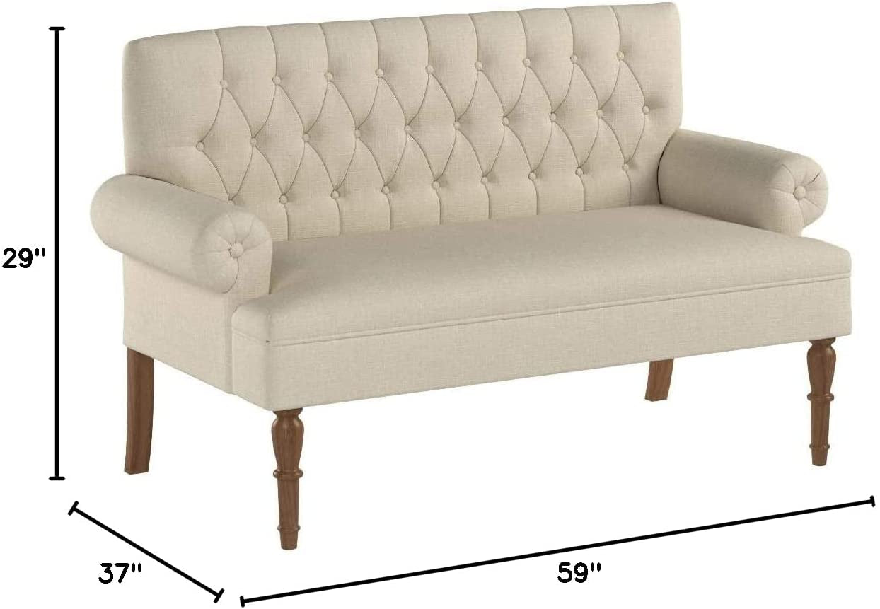 Warm Beige Love Seats Sofa Set
