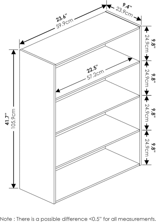 Pasir 4-Tier Bookcase / Bookshelf / Storage Shelves, Espresso