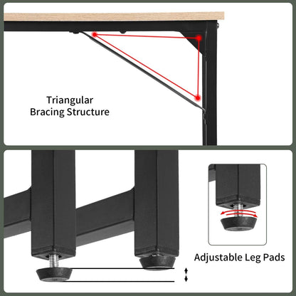 Computer Desk,47.2 Inches Home Office Desk Writing Study Table Modern
