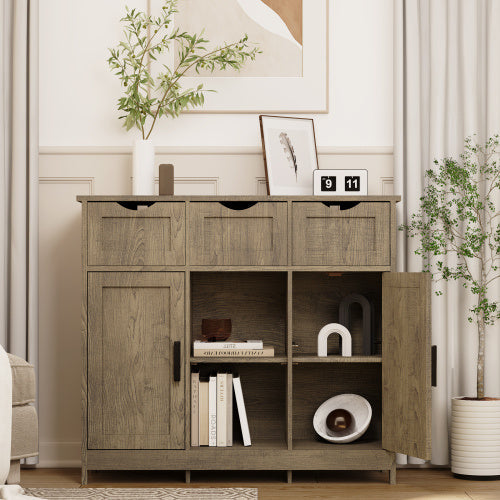 Storage Cabinets,Wooden Floor Cabinet,with Drawers And Shelves Storage