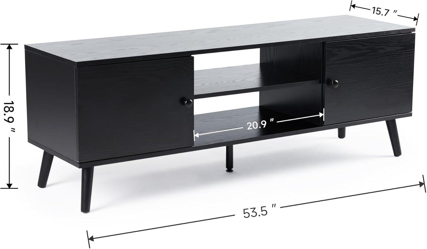 TV Stand for 55-60 Inch TV, Entertainment Center Console Table with