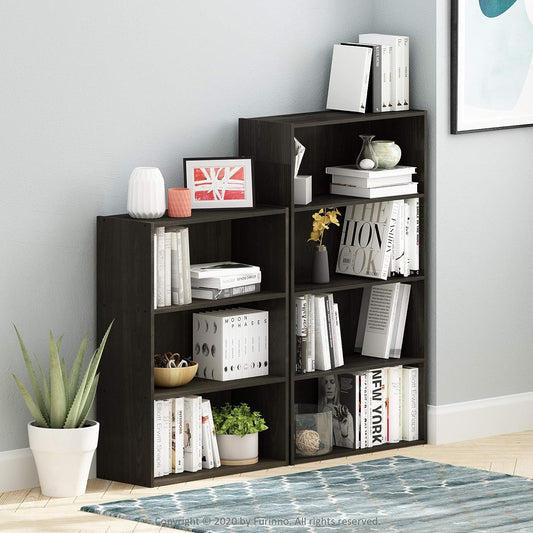 Pasir 4-Tier Bookcase / Bookshelf / Storage Shelves, Espresso