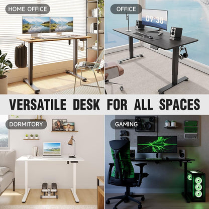 47.2 Inch Electric Standing Desk, Height Adjustable Sit Stand Up, Wood