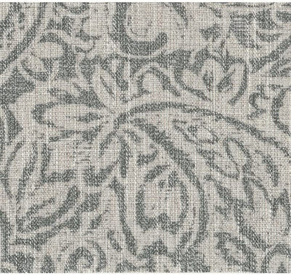 Gray Floral Storage Ottoman for Home Decor