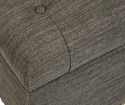 Modern Gray Ottoman with Storage Space