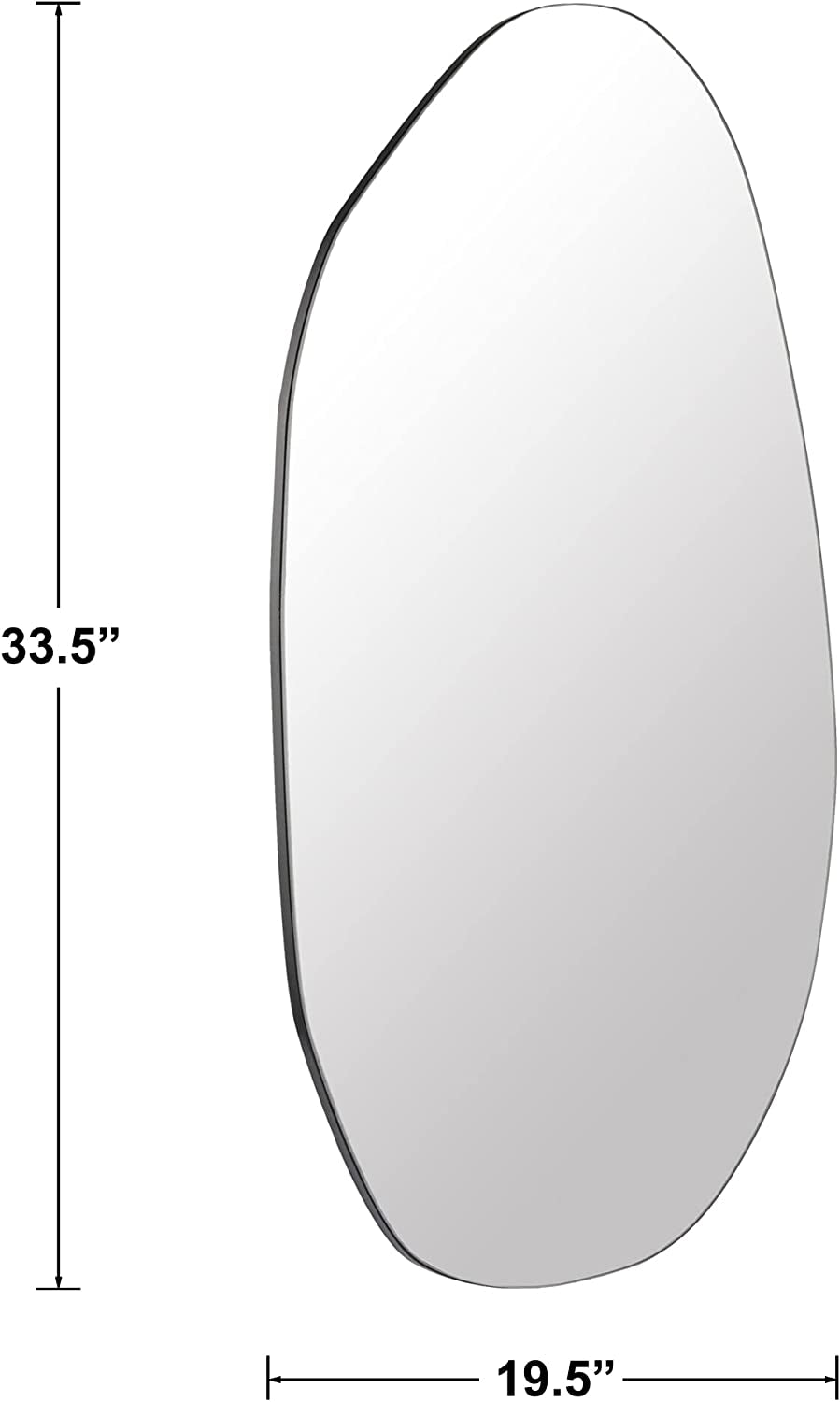 Irregular Wall Mirror Asymmetrical Bathroom Mirror Frameless Mirror