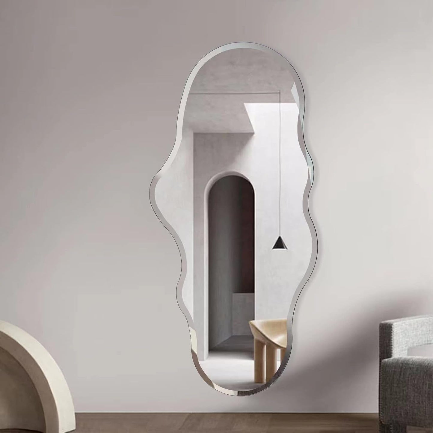 47X23 Inch Full Length Wall Mounted Mirror for Bedroom, Bathroom, and