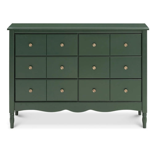Liberty 6-Drawer Assembled Dresser in Forest Green | 2 Sets of Knobs