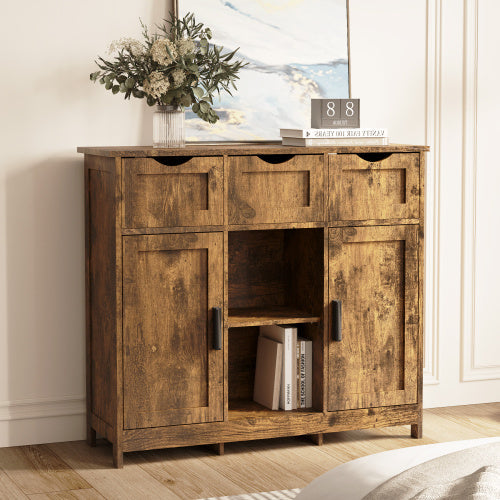 Storage Cabinets,Wooden Floor Cabinet,with Drawers And Shelves Storage