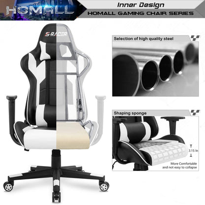 Gaming Chair, Office Chair High Back Computer Chair Leather Desk Chair