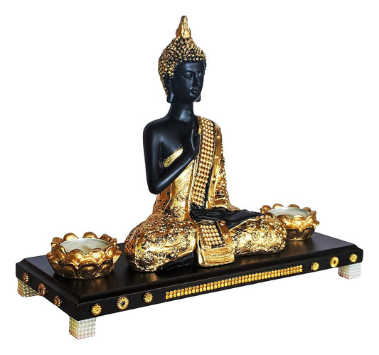 Mariners Creation Multicolor Meditating Gautam Buddha Statue |