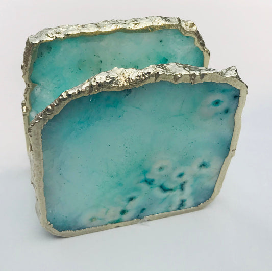 Aqua Agate Napkin Holder/Natural Stone Napkin Holder/Paper Napkin