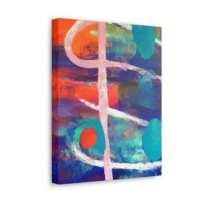 Wall Art Decor - Canvas Print Artwork - Red Blue Abstract Pattern
