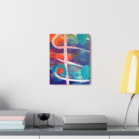 Wall Art Decor - Canvas Print Artwork - Red Blue Abstract Pattern